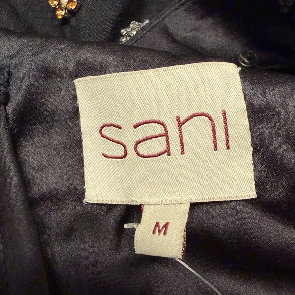 New Sani Payal Embellished Shift Mini Dress in color Black Diamond - Picture 6 of 13